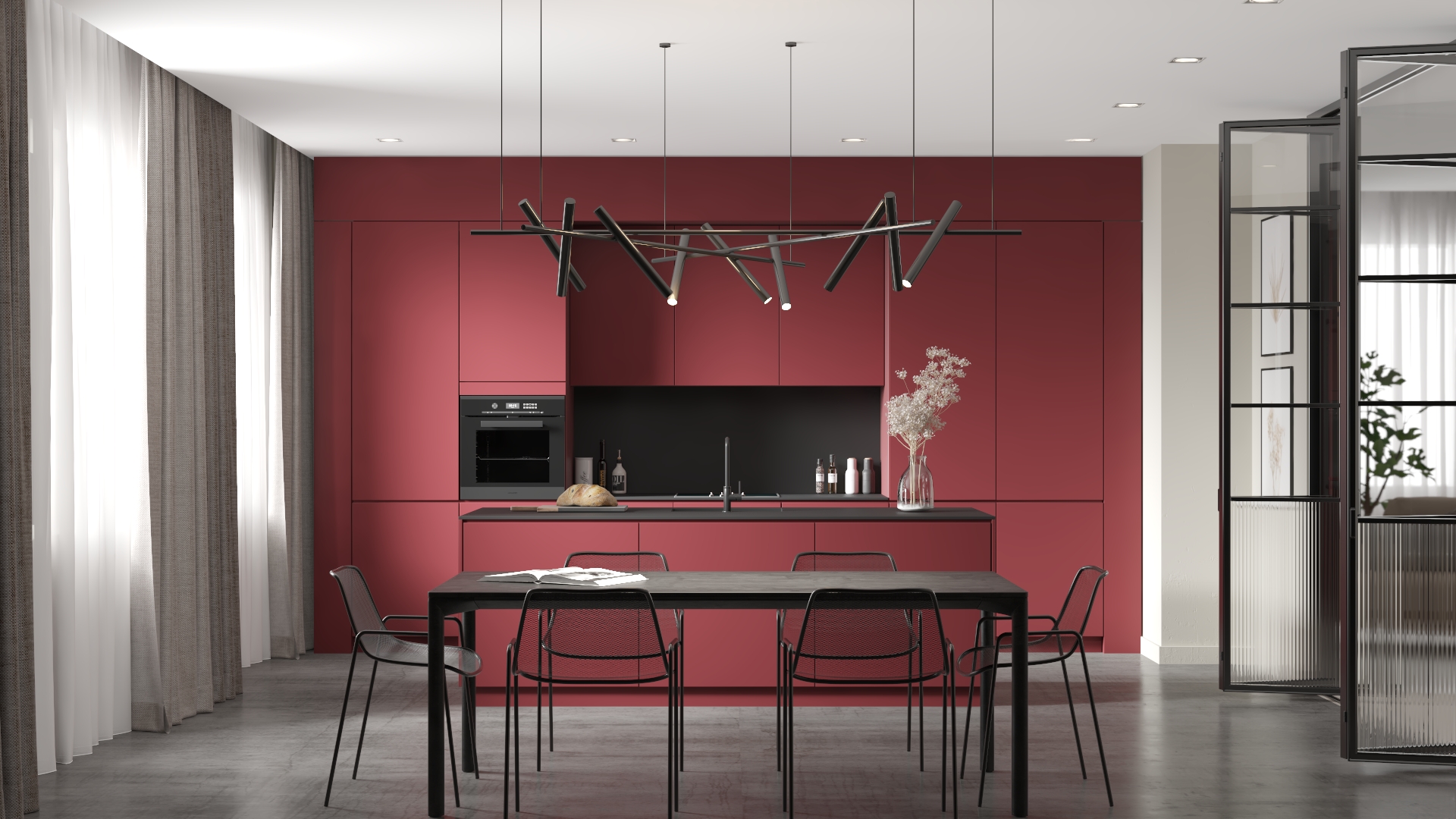 kitchen-red